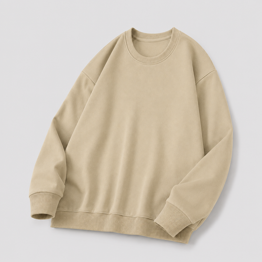 Sandstone Relaxed Crewneck Sweatshirt