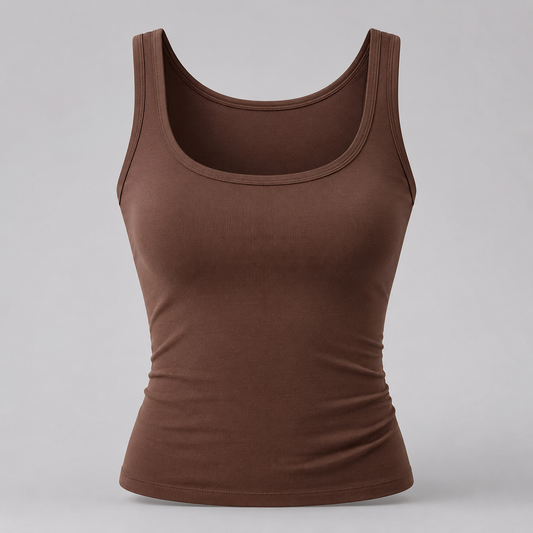 Sculpted Scoop-Neck Tank Top