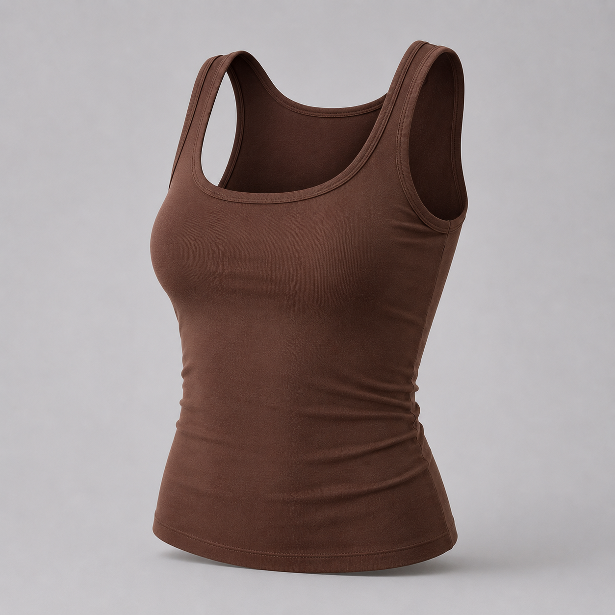 Sculpted Scoop-Neck Tank Top