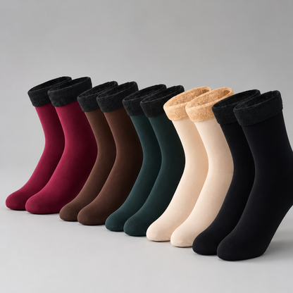 CozyTherm Fleece-Lined Sock Set